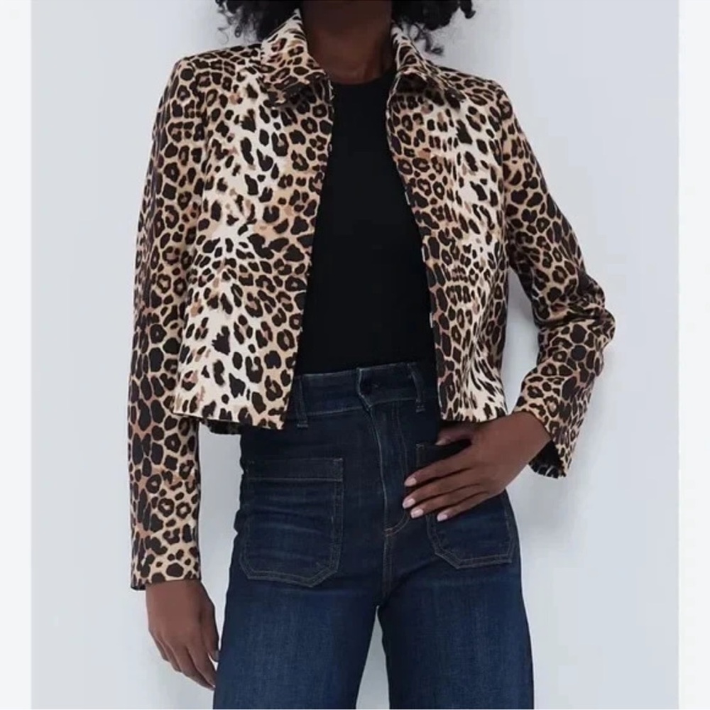 XXL NWT Tuckernuck x India Hicks Leopard Print Women's Jacket blazer - Picture 2 of 7